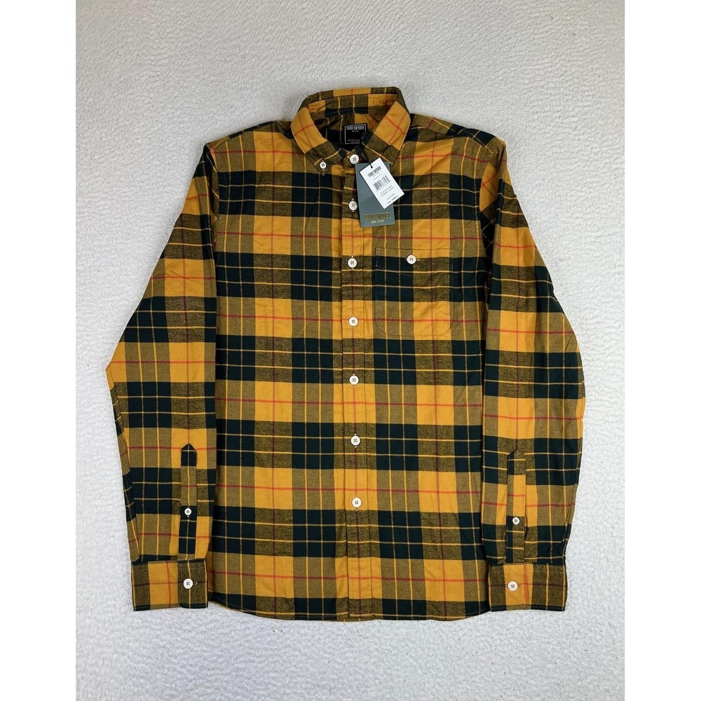 Todd Snyder Shirt Men's XS Mustard Scotch Plaid Flannel‎ Button Up LS NEW